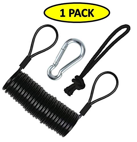 Safety Leash with Heavy Duty Cuff & Carabiner - Basic 1 Pack