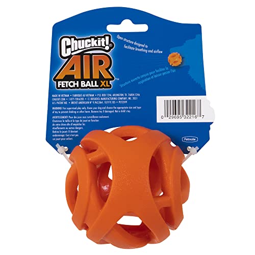 Chuckit! Air Fetch Extra Large Dog Ball - Orange 3.5 Inch for 100+ lbs dogs