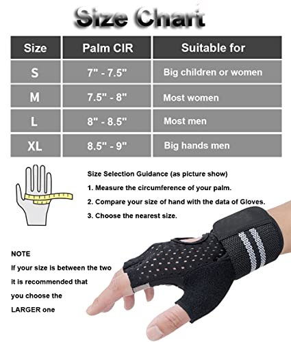 Weightlifting Gym Gloves - Breathable, Anti-Slip, Small/Black