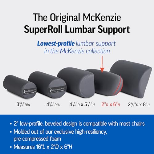 OPTP The Original McKenzie SuperRoll Low Profile Lumbar Pillow - Support, USA-Made - SuperRoll Only