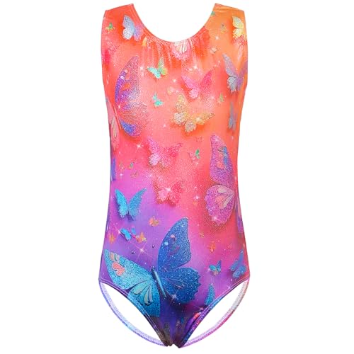 Girls Gymnastics Leotard with Sparkle Design - 3-12 Years