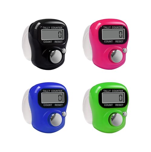 Digital Finger Counter - 5 Digit LCD Tally Counter - 4 Pack