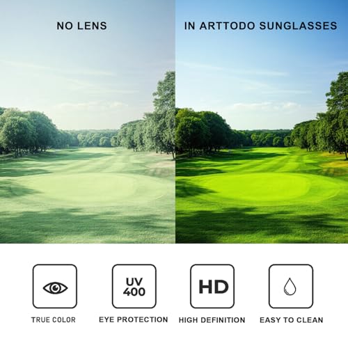 Polarized Golf Sunglasses for Men & Women - Lightweight & UV Protection