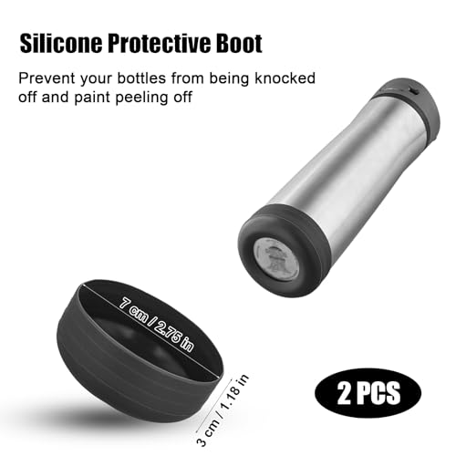 Silicone Bottle Bottom Sleeves - 2pcs for Contigo Ashland Chill 24oz - Black