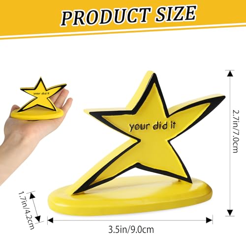 Funny Star Trophy with 'Your Did It' Inscription - Humorous Desk Decor