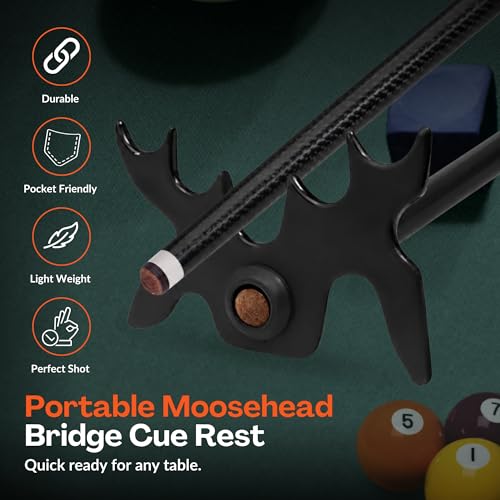 Portable Moosehead Billiard Bridge Head - Slip-On Cue Rest