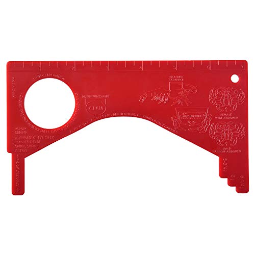 Crab & Shellfish Measuring Gauge Tool - Red Rock & Dungeness - RD-1