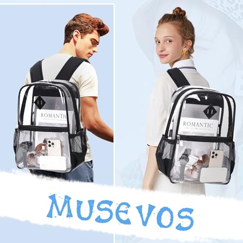Clear Backpack Stadium Approved - Heavy Duty See Through Book Bag