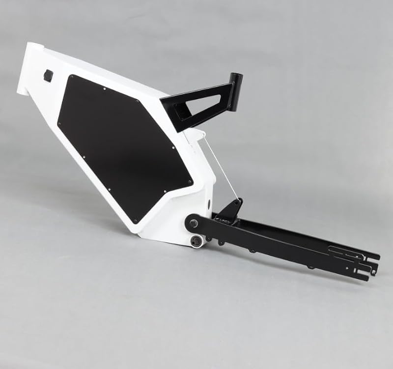 Enduro Ebike Frame - Full Suspension Rear Drive Motor - White Frame B