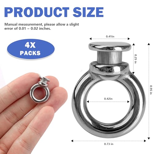 Boat Fender Hanger Clips - Stainless Steel Lock Eyes, 4 Pcs