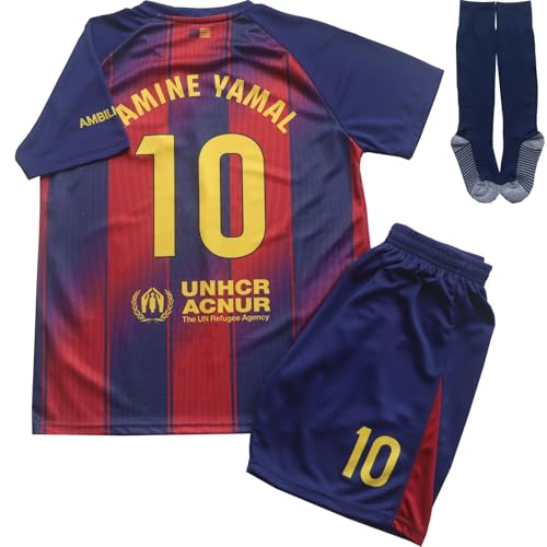 2025/2026 Home Football Soccer Jersey Set for Kids - Navy/Red