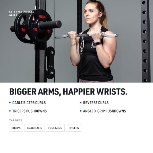 Multi Grip Curl Bar Attachment for Cable Machines - REP Fitness