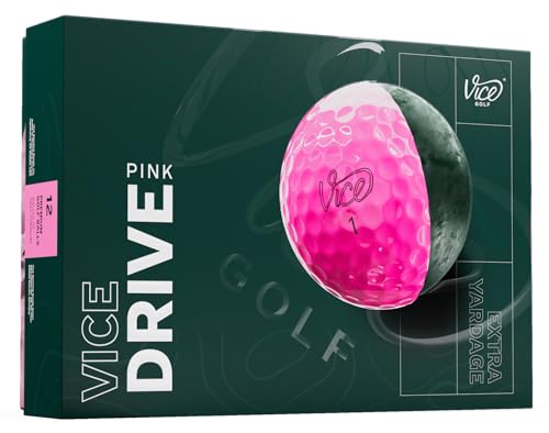 Vice Drive Golf Balls - Generation 3 Pink - Maximum Distance