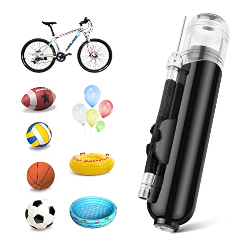 Dual Action Ball Pump with 3 Needles & 2 Nozzles - Black