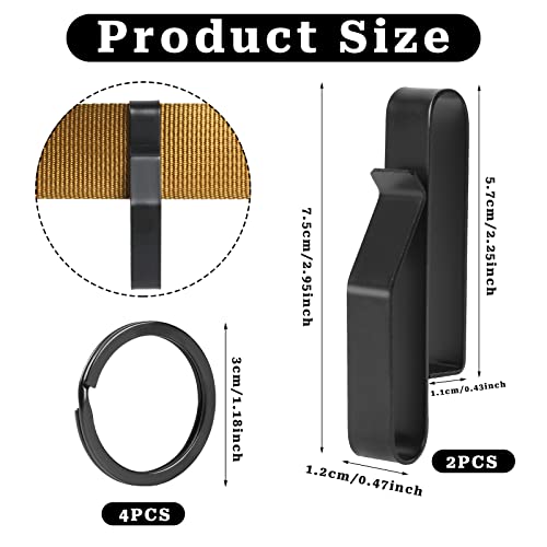 Stainless Steel Key Holder Set - 2 Pcs Duty Belt Key Clips