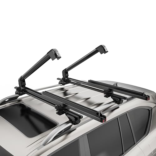 Ski & Snowboard Roof Rack for Car - 6 Pairs Skis / 4 Snowboards