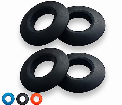 4-Piece Kayak Paddle Drip Rings - Universal Rubber Canoe Paddle Guards - Black