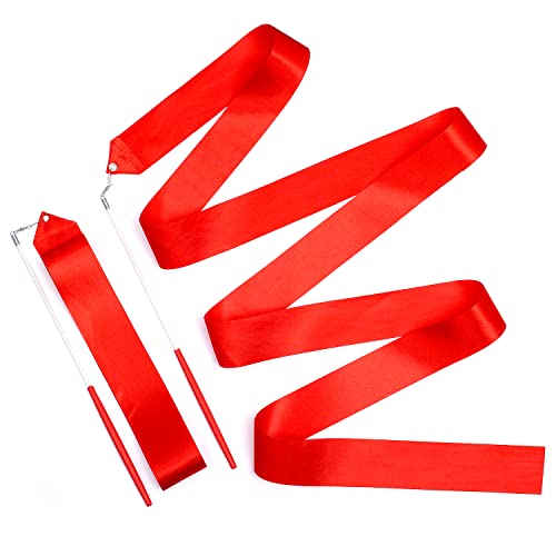 2pcs Dance Ribbons with Wand - 78.7 Inch Twirling Streamers