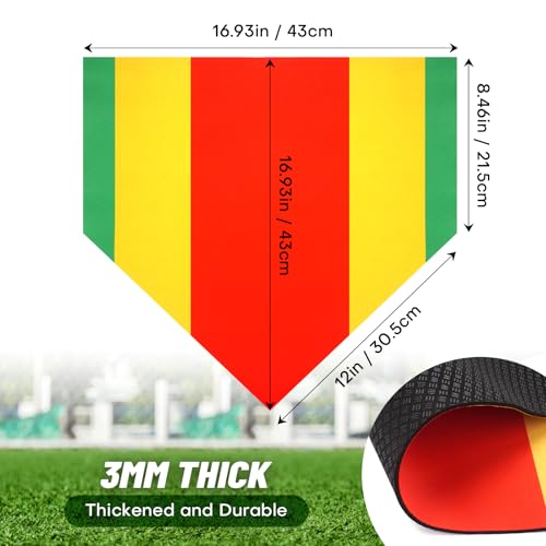 Baseball Home Plate Training Mat 16.93" - Multi-Zone Strike Practice