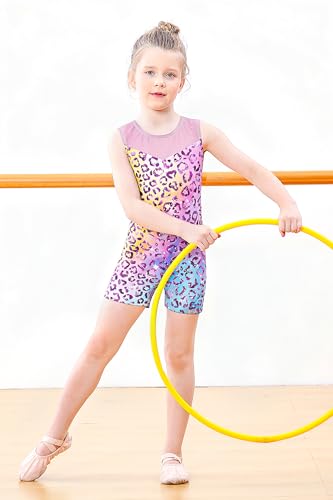 Gymnastics Leotard for Girls - Sequin Mesh Unitard 2-10Y