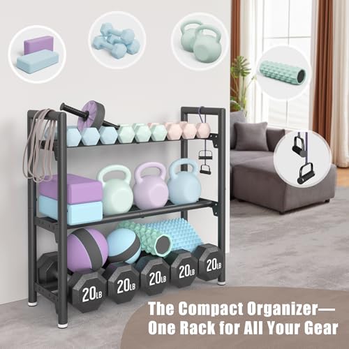 Jusgym Adjustable Dumbbell Rack 400LBS Capacity - Space-Saving Weight Organizer