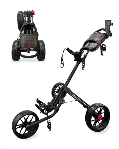 CaddyLite 15.3 V2 Golf Push Cart - Lightweight Foldable Black