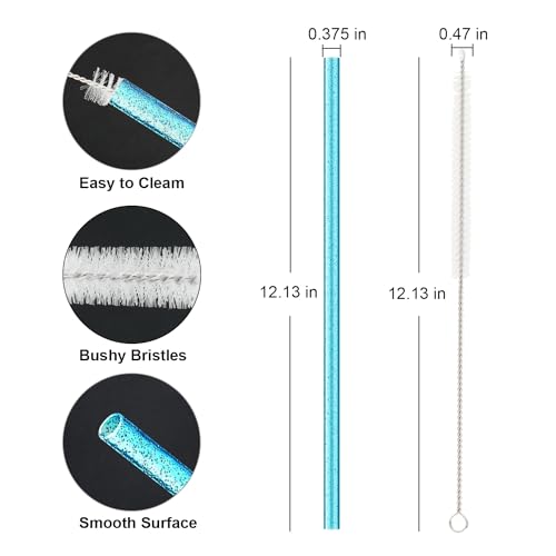 Reusable Straws for Stanley Cup - 10 Pack Long Color Straws (30oz/40oz/64oz)