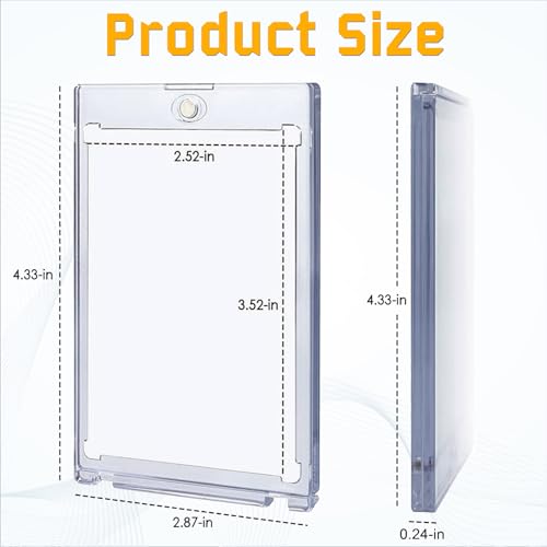 Magnetic Card Holder 10ct - UV Protection Hard Plastic Case for Trading Cards