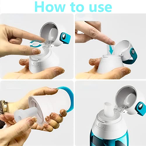 2-Pack Water Bottle Mouthpiece Replacement - Food-Grade Silicone