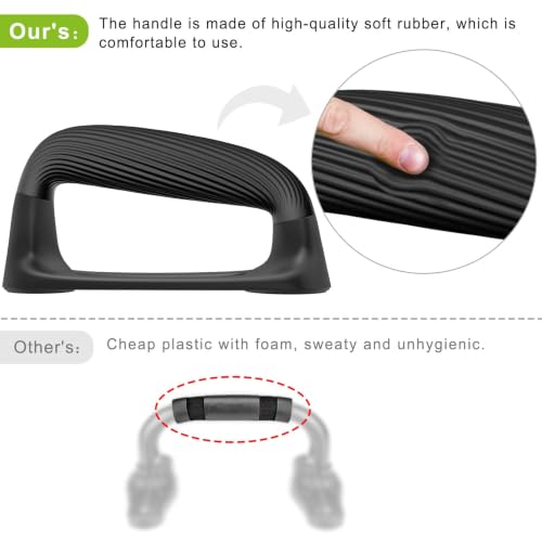 Push Up Bars for Strength Training - Non-Slip Black Handles