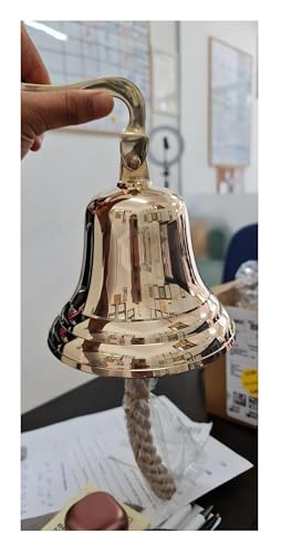 The Metal Magician 5-Inch Solid Brass Wall-Mounted Ship Bell for Marine & Home Decor