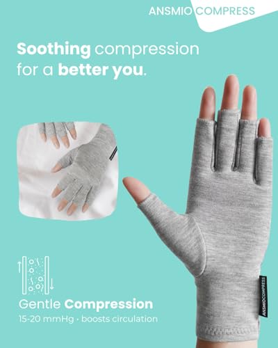 ANSMIO Rayon Derived from Bamboo Compression Gloves – Fingerless