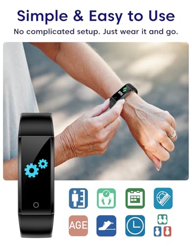 Standalone Pedometer Watch | Simple Fitness Tracker, IP68 Waterproof