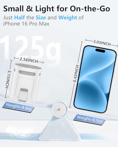 Portable Waist Fan - 4-Speed Clip-On Neck Fan - Off-White