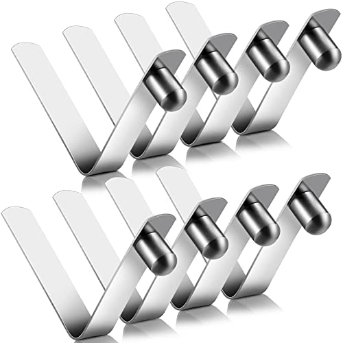 Stainless Steel Push Button Spring Clips - 8 Pcs, 8mm