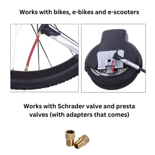 Bicycle Air Pump Hose Extension - 16.5cm, 2 Pcs Set