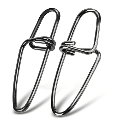 Stainless Steel Fishing Snap Kit - 35lb, 100 pcs - Black