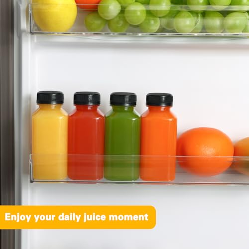 8oz Plastic Bottles for Juicing, 6pcs Drink with Caps