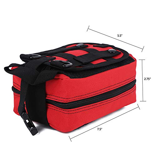 Molle First Aid Pouch - Tactical IFAK EMT Pouch, Red