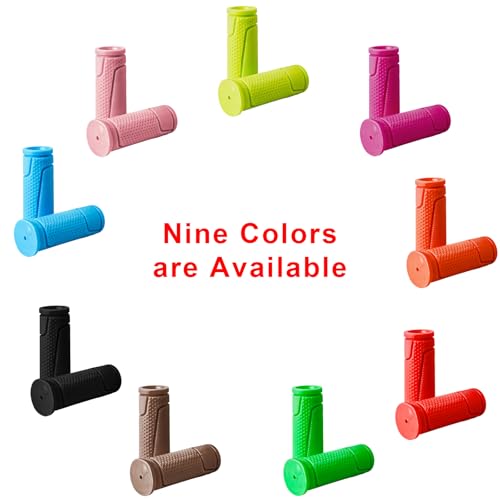 Kids Bike Handlebar Grips - Non-Slip TPR - Brown
