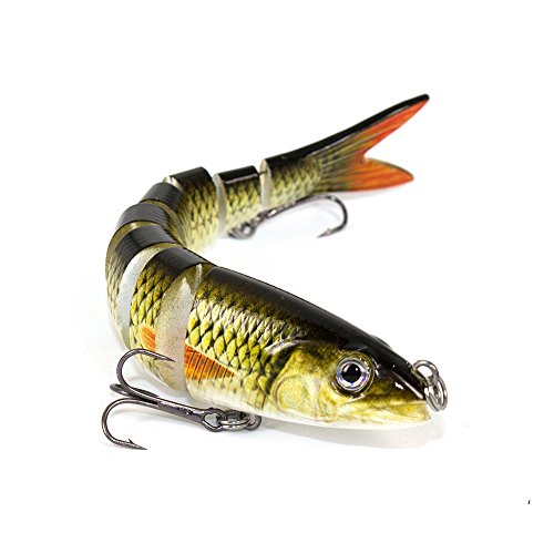 8-Segment Swimbait Lure with 3D Eyes - Life-Like Fishing Bait