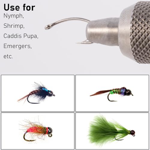 Nymph Fly Hooks - Curved Shank Short Shank #20 Gold - 100 Pack