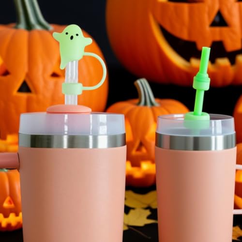 4-Pack Halloween Silicone Straw Covers for 30 & 40 Oz Tumblers