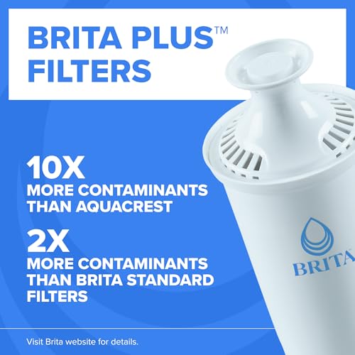 Brita Large 10-Cup Water Filter Pitcher Black with BritaPlus Filter