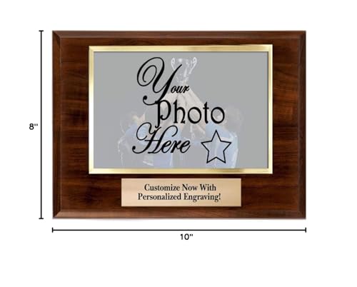Custom Photo Plaque Frame - 10x8 Personalized Engraved Award