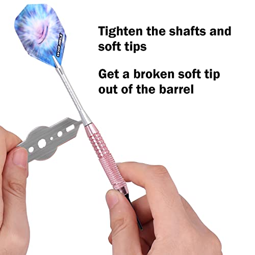 WIN.MAX Darts Soft Tips 12 Pcs for Electronic Dart Boards Pink Silver Rainbow Variants