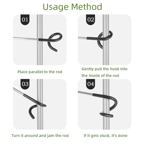 Kuyafenni 3-Pack XL Camping Lantern Hooks for Outdoor Lighting, Bird Feeders & Garden Decor