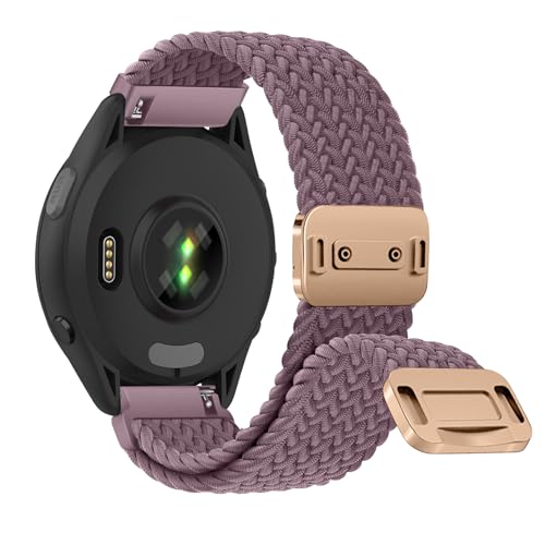 18mm Braided Nylon Watch Band for 41mm Smartwatches - Purple
