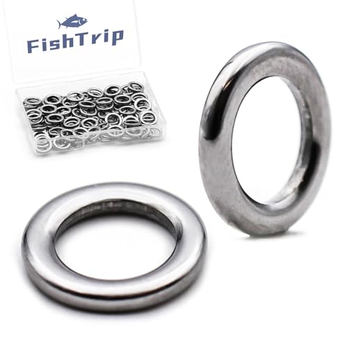 Stainless Steel Fishing Solid Rings - 50pcs Size 0