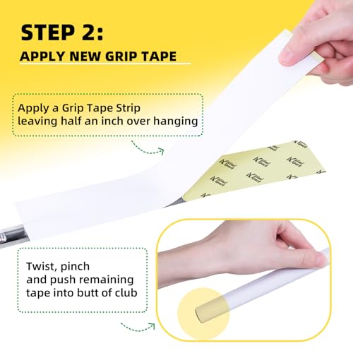 15 Professional Golf Grip Tape Strips - 2x10 Inch Solvent Activated
